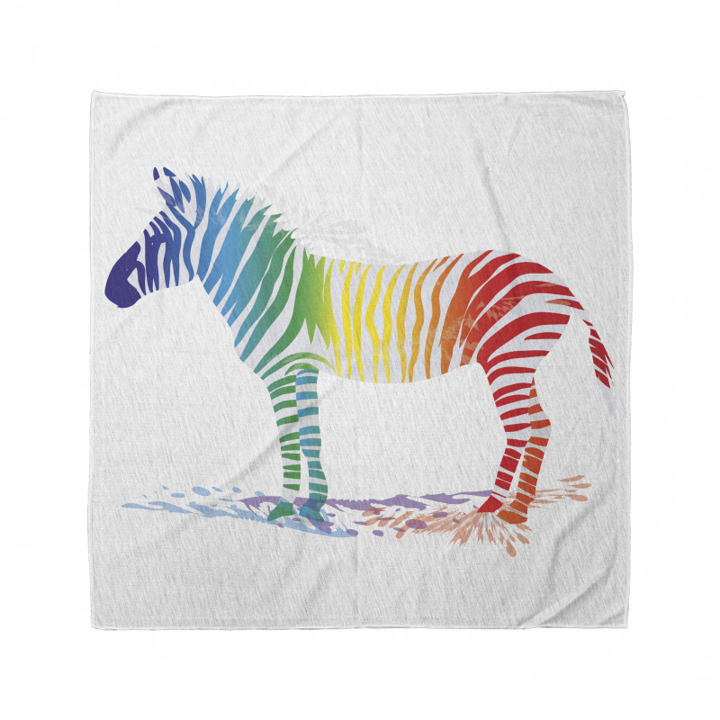 Hayvan Deseni Bandana Rengarenk Zebra Desenli