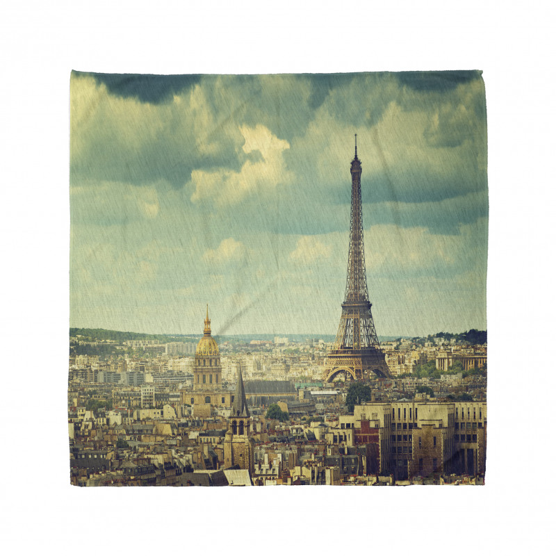 Gökyüzü Bandana Retro Paris Temalı