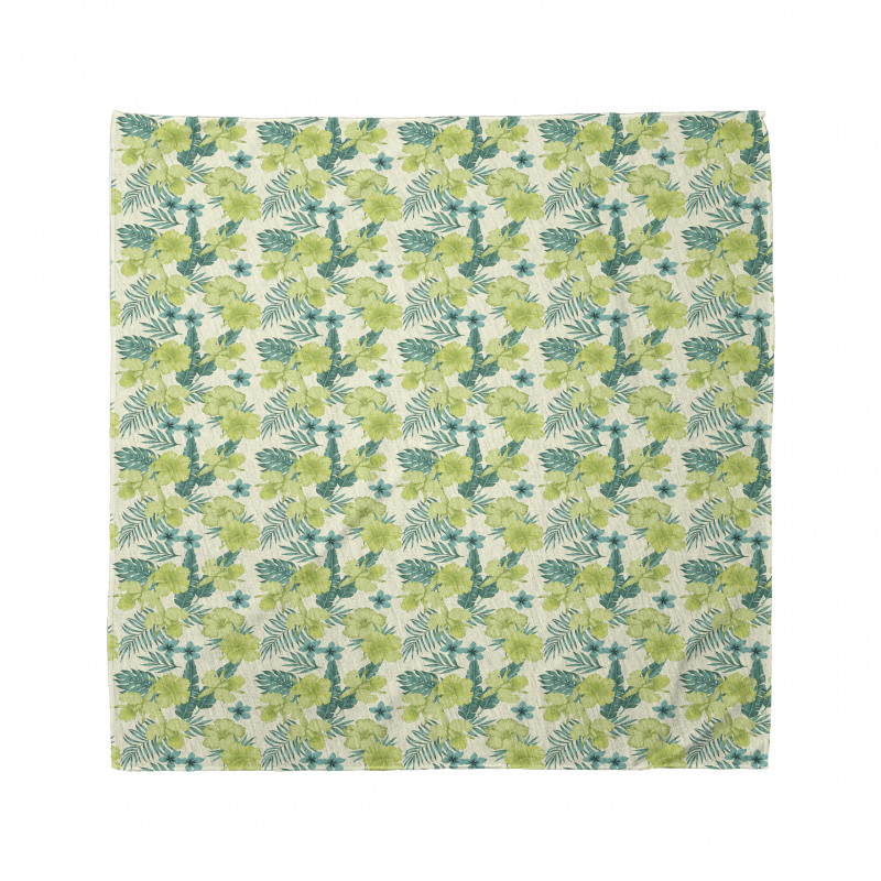 Hibiscus and Banana Leaves Bandana