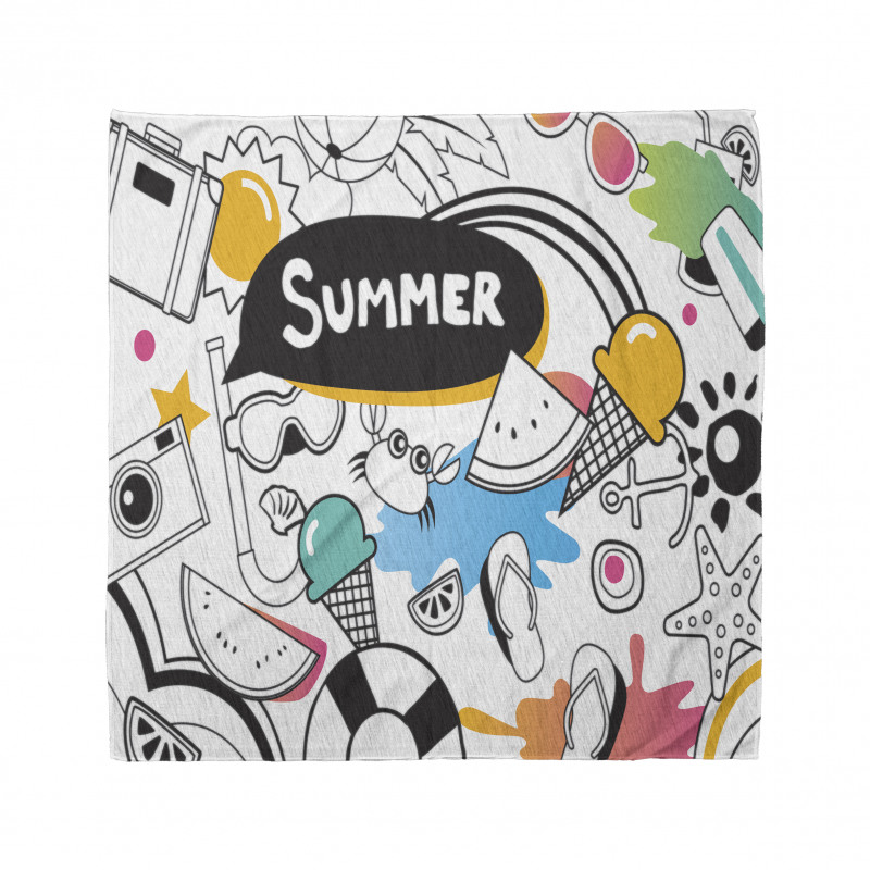 Summer Items Pictogram Bandana