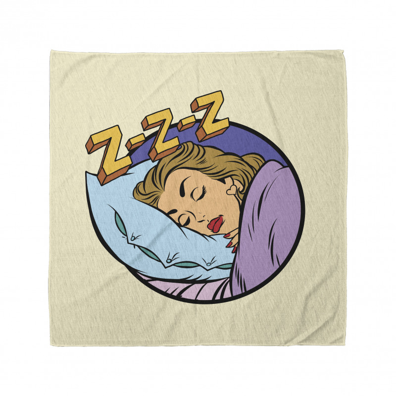 Beauty Sleeping Woman Pop Art Bandana