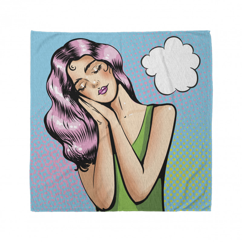 Girl Sleeping Retro Pop Art Bandana