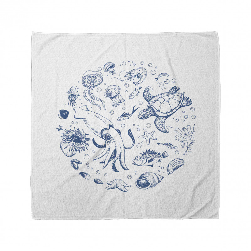 Jellyfish Turtle and Shell Bandana