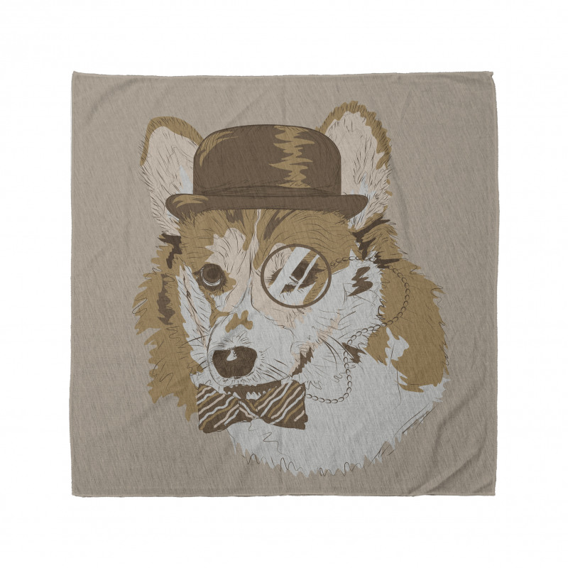 Vintage Bandana Retro Köpek Desenli