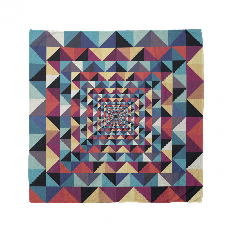 Geometrik Bandana Retro Şekiller Desenli