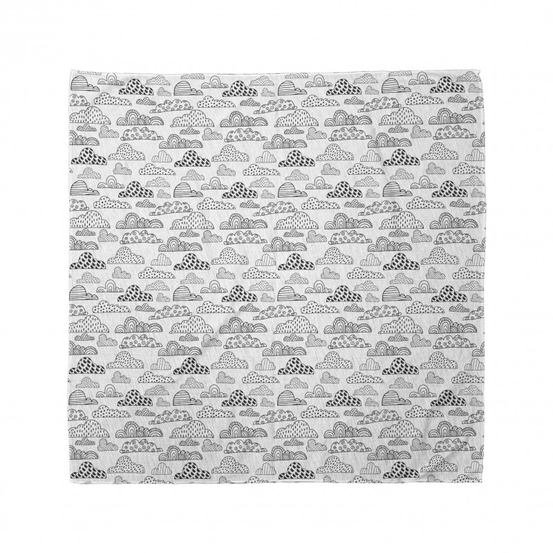 Monochrome Abstract Clouds Bandana