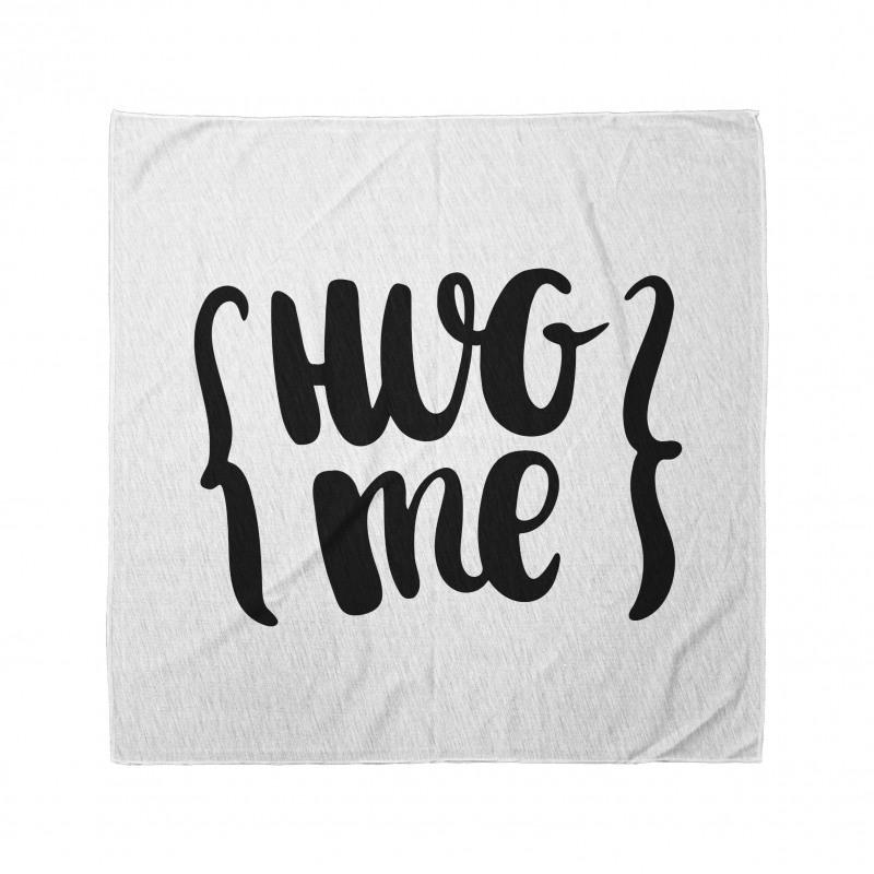 Brush Calligraphy of Hug Me Bandana