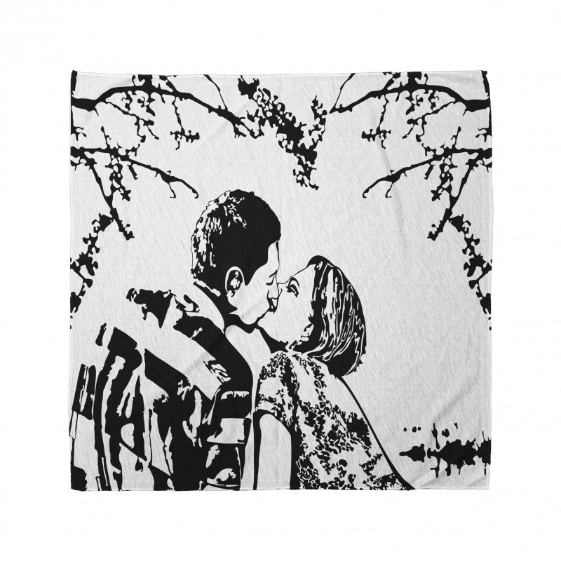 Young Couple in Love Print Bandana