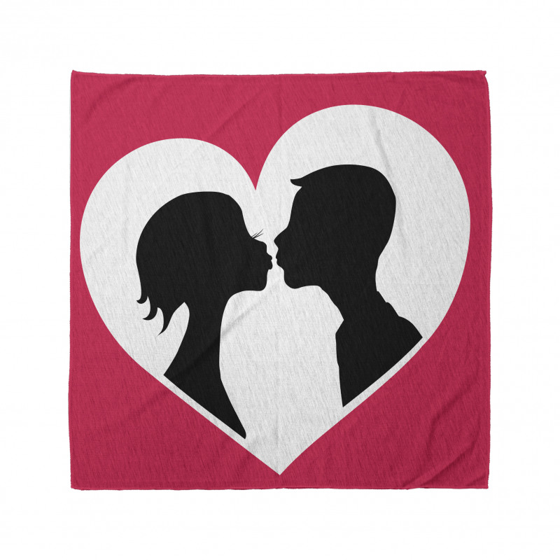 Couple Silhouette in Heart Bandana