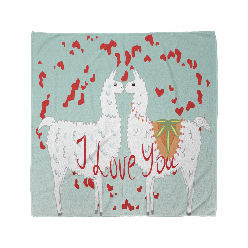 Lover Llamas and Hearts Bandana