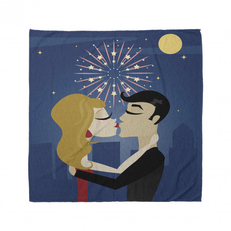 Couple Fireworks at Night Bandana