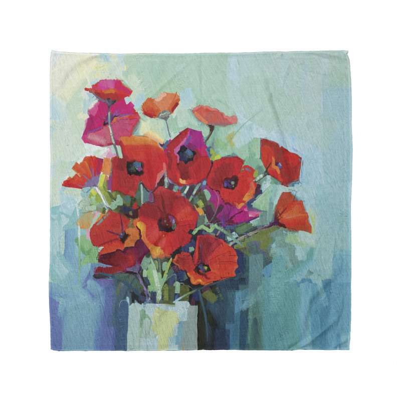 Poppy Flowers in Vase Bandana