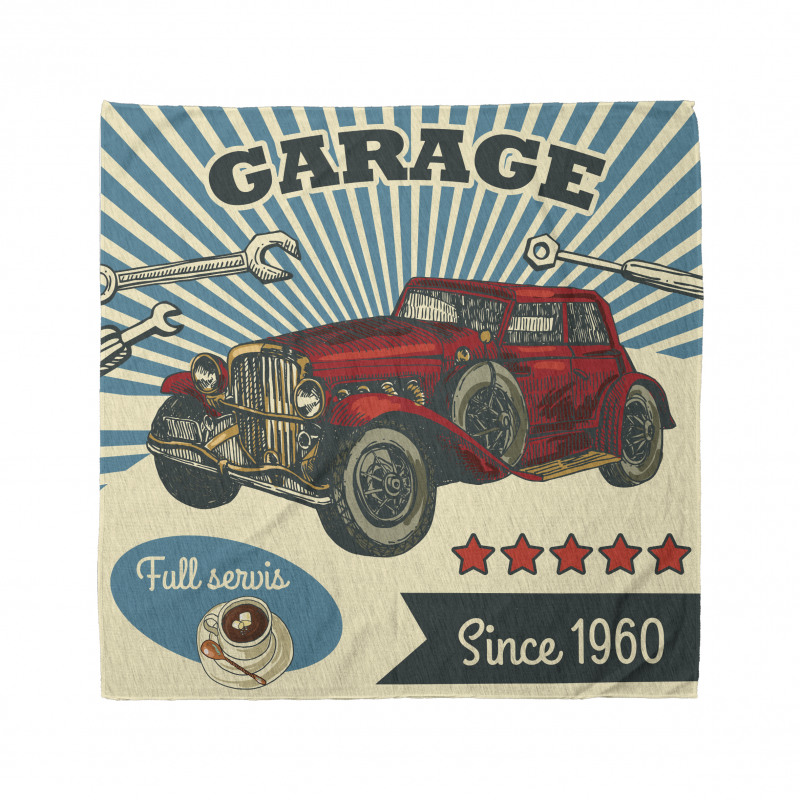 Retro Car Garage Art Bandana