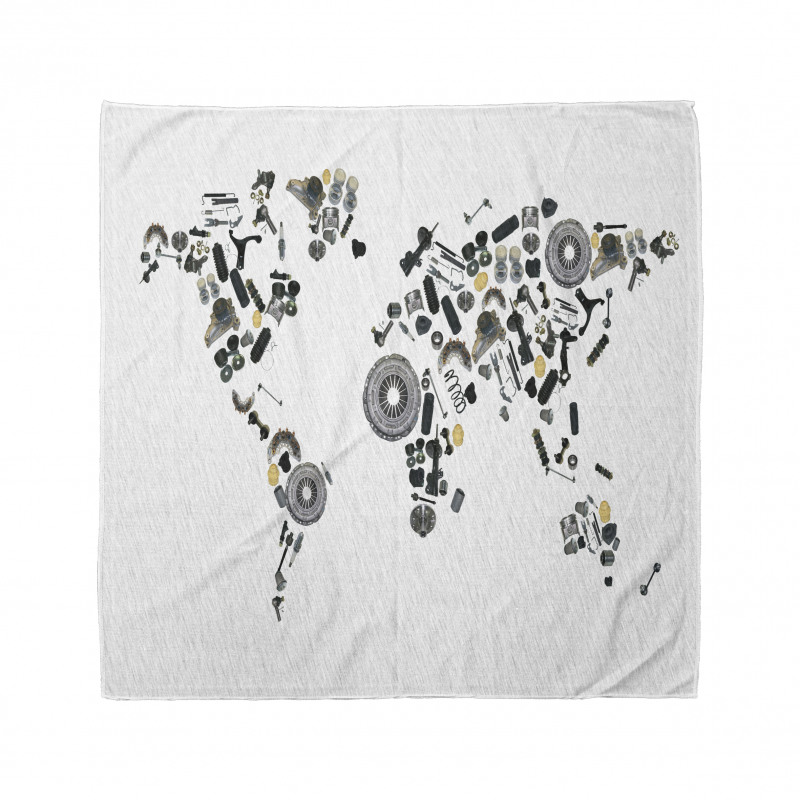 Car Parts World Map Bandana