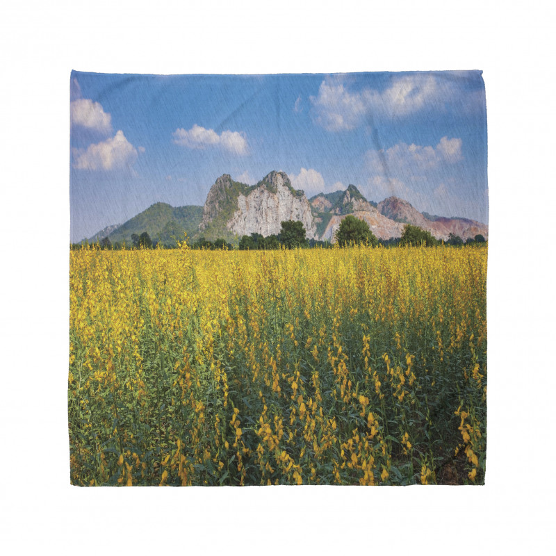 Sunhemp Flowers in a Meadow Bandana