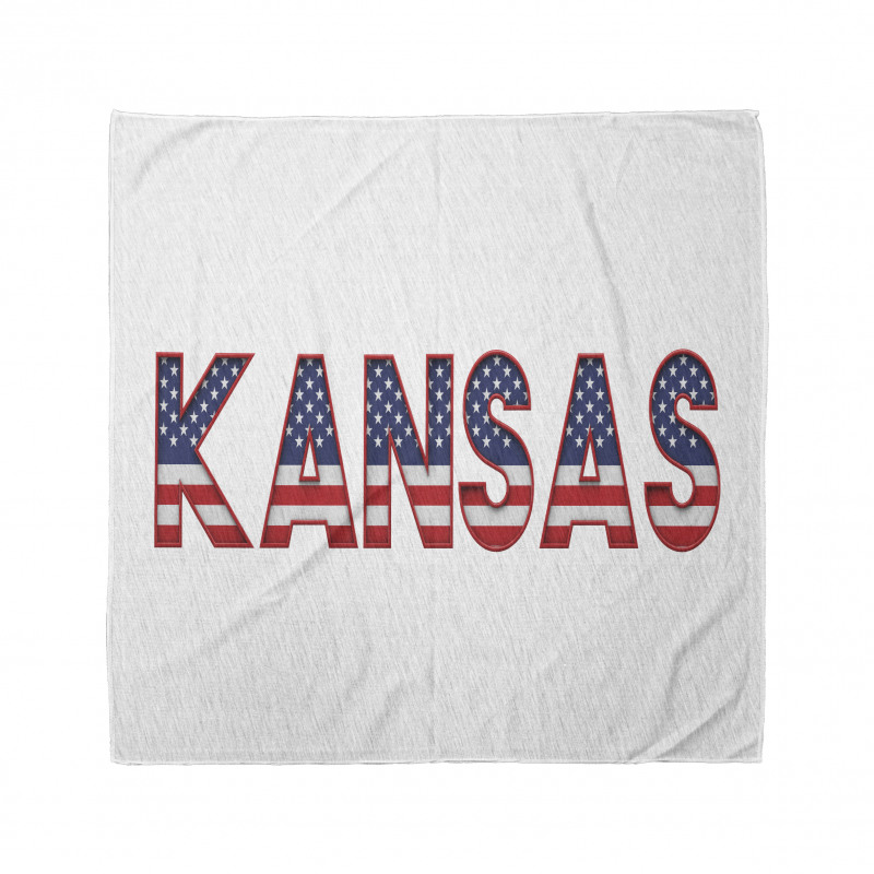 Kansas in Striped Lettering Bandana