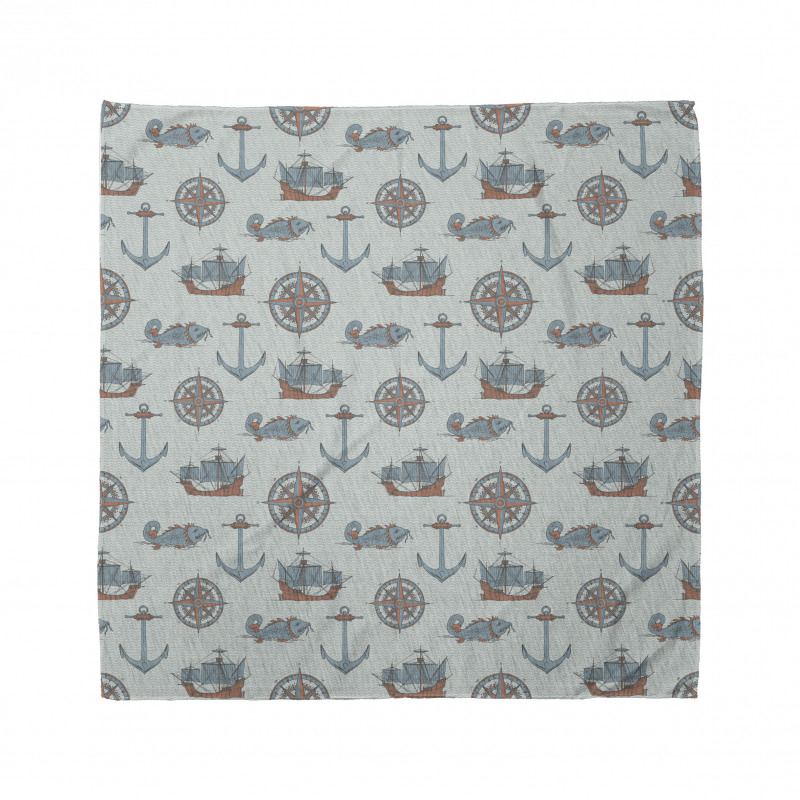 Anchor Windrose Fish Ships Bandana