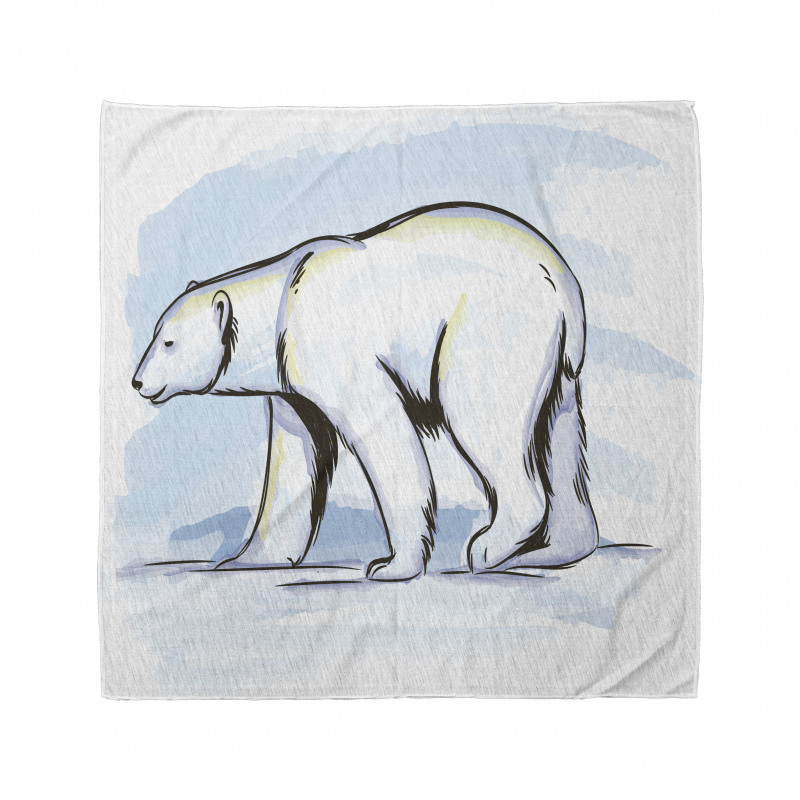 Pencil Sketch Polar Bear Bandana