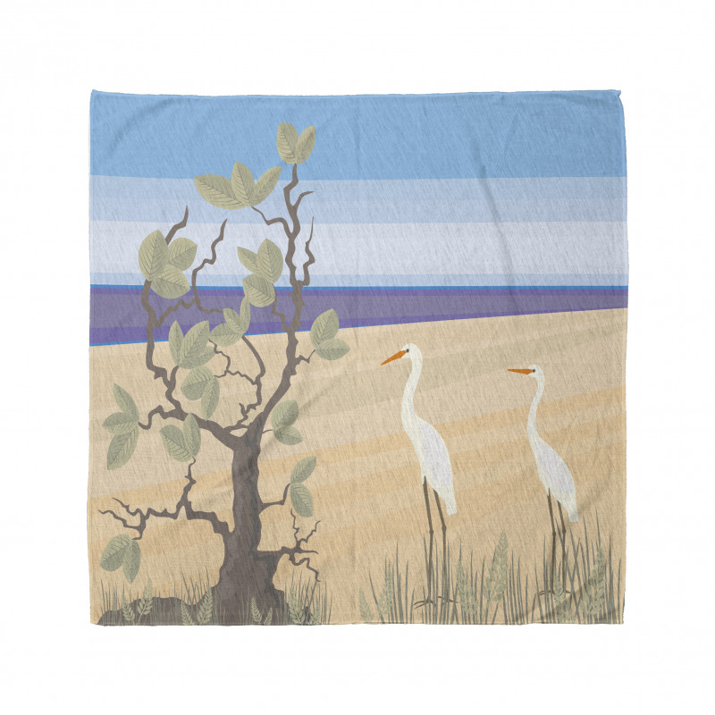 Birds on Beach Coastal Doodle Bandana