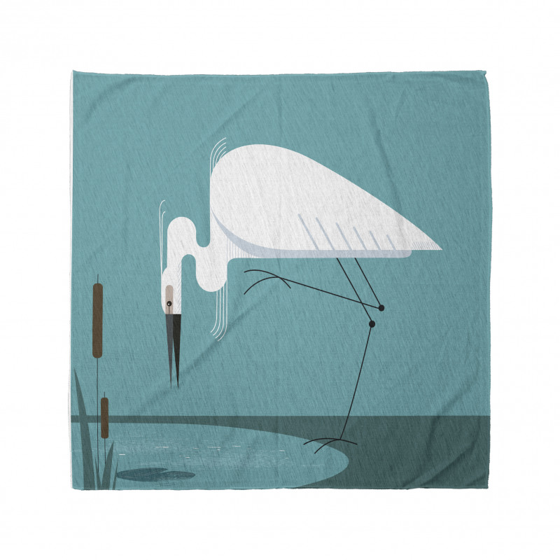 Bird Stands on Lake Shore Bandana