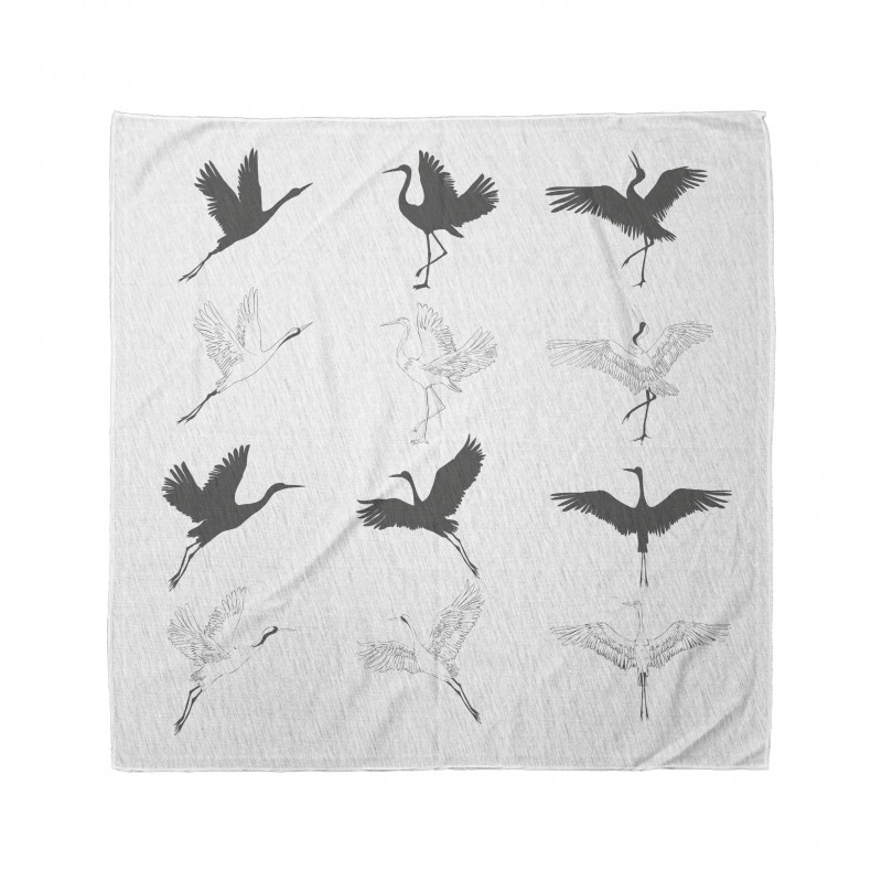 Greyscale Bird Different Side Bandana