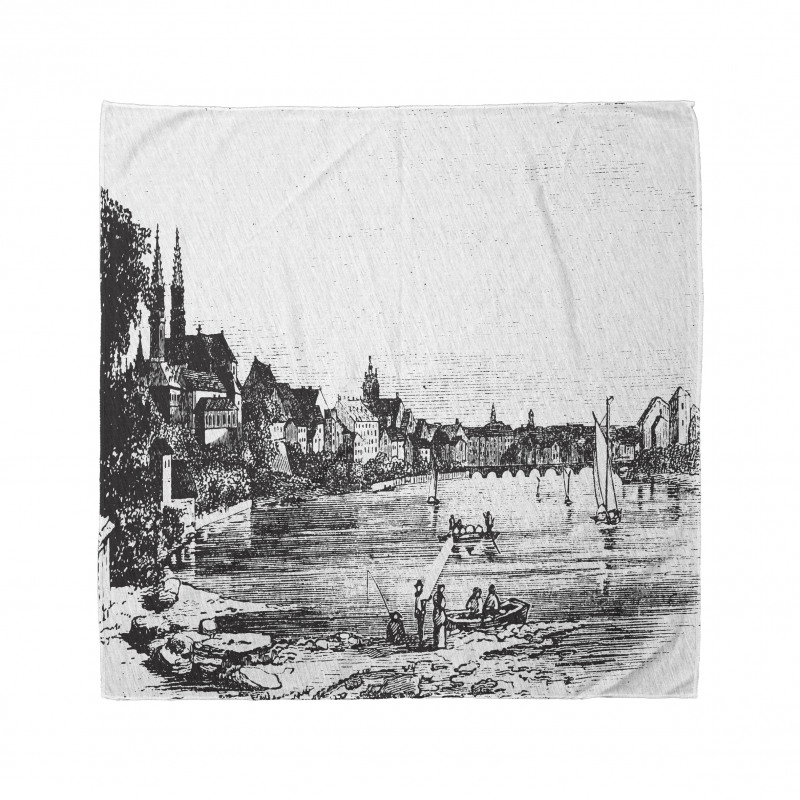 Vintage Cityscape of Istria Bandana