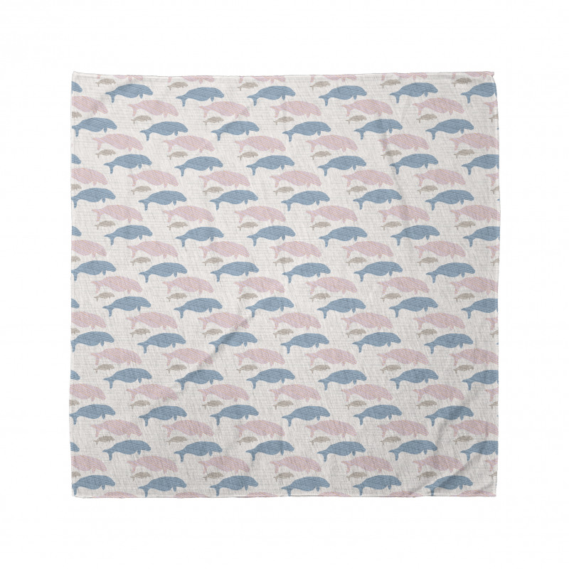 Sea Animals Silhouettes Bandana