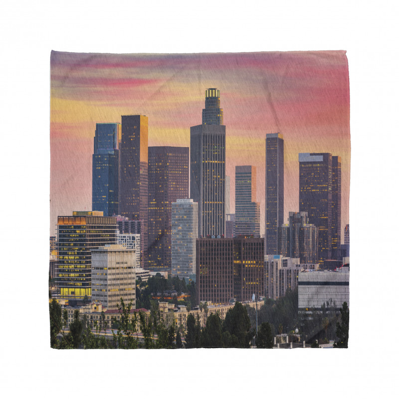 California Bandana Los Angeles Şehrinin Akşam Manzarası