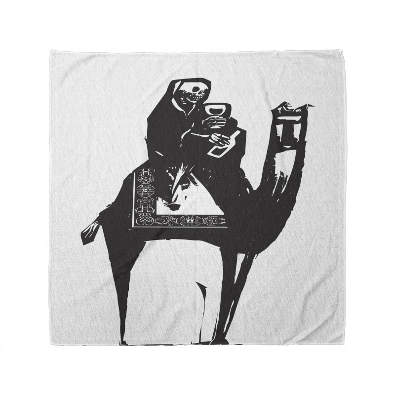 Death Drinks Wine on Camel Bandana