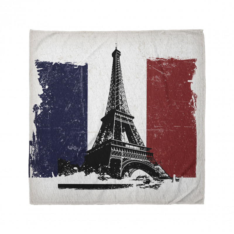 Grunge Flag Eiffel Tower Bandana