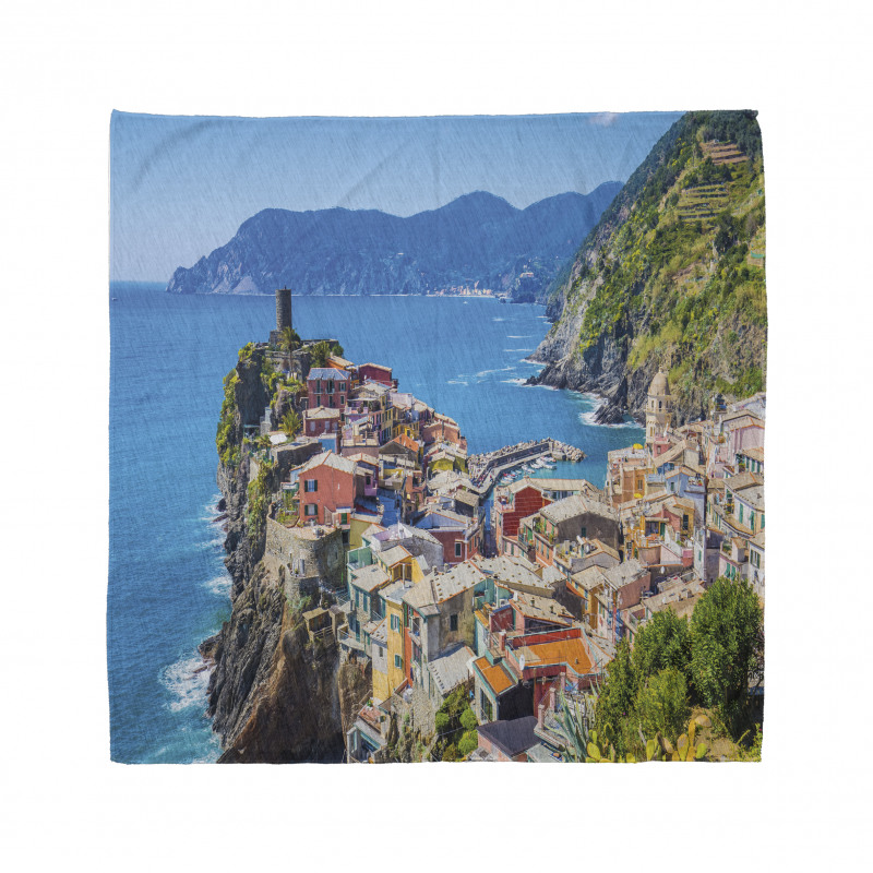 Italy Houses Cliff and Sea Bandana