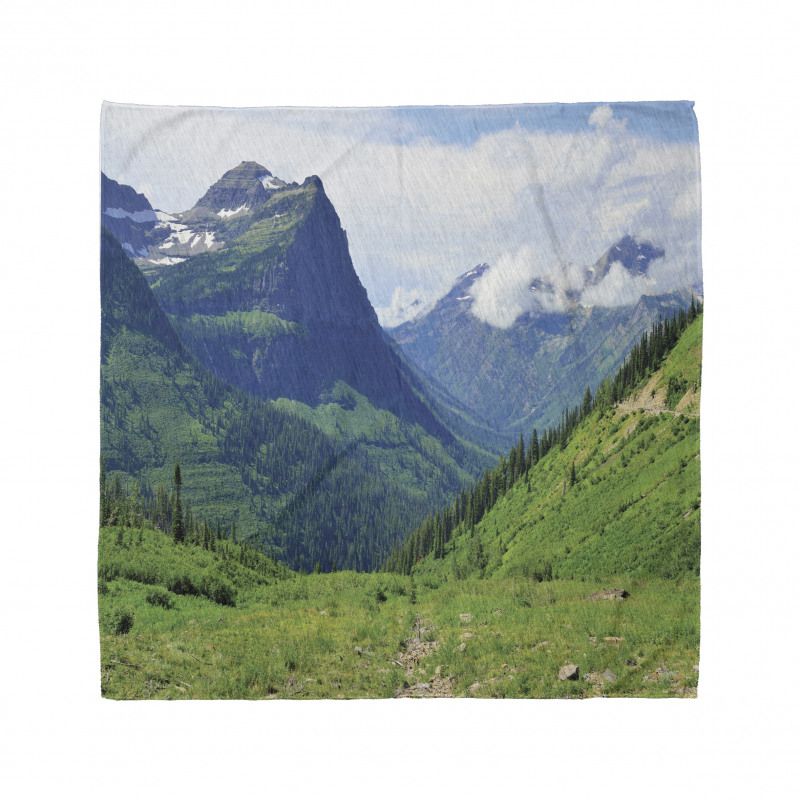 Summer Cloudy Peaks and Grass Bandana