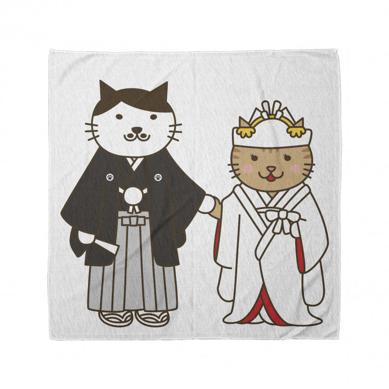 Bride and Groom Cats Bandana