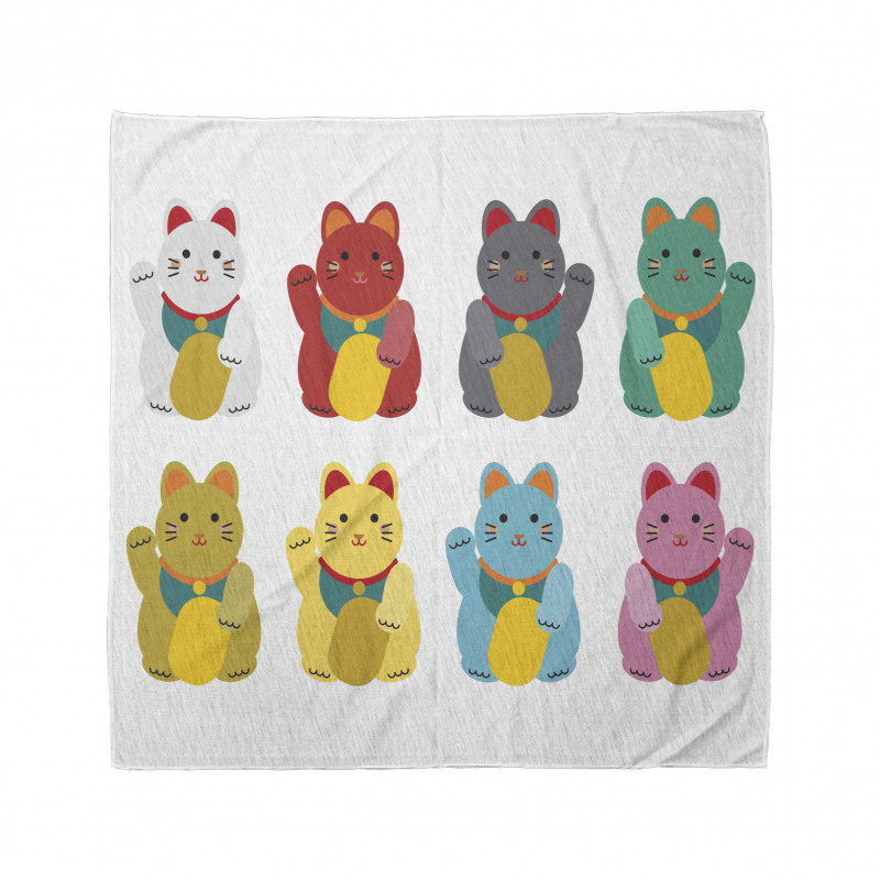 Colorful Maneki Neko Bandana