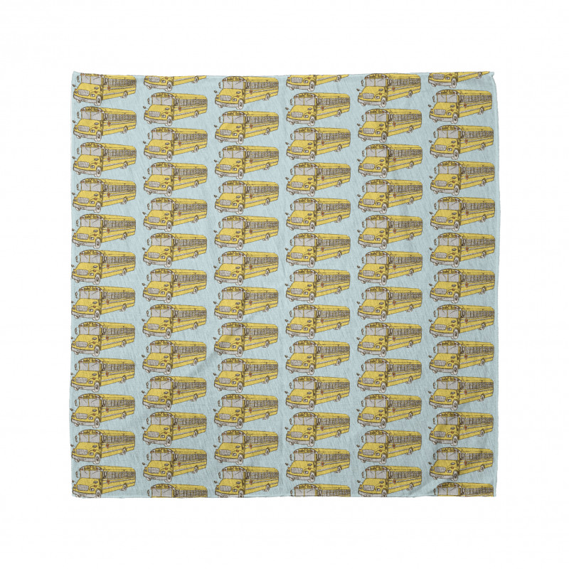 Retro School Bus Pattern Bandana