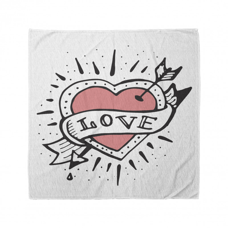 Motifs and Heart Drawing Bandana