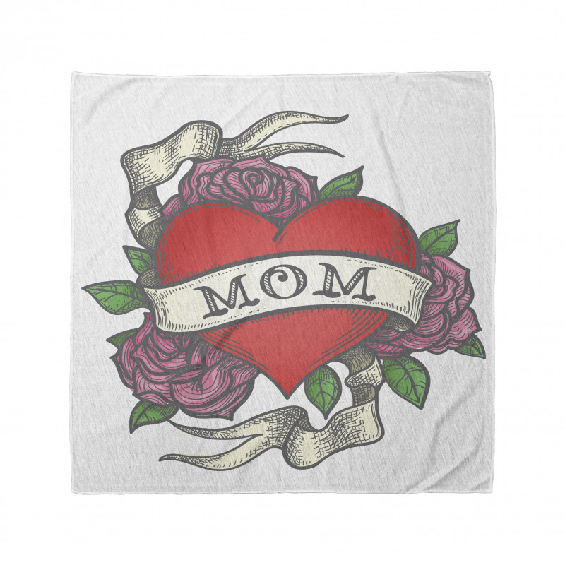 Heart with Roses and Mom Bandana