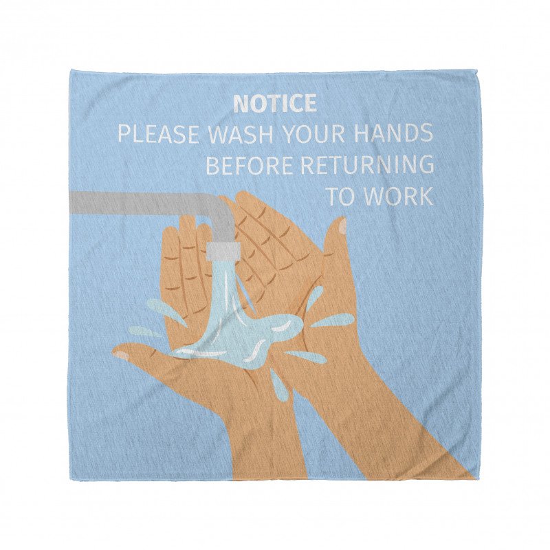 Wash Hands Cartoon Bandana