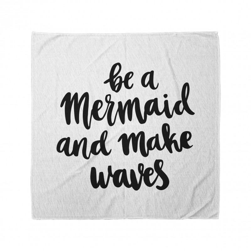 Monochrome Be a Mermaid Bandana