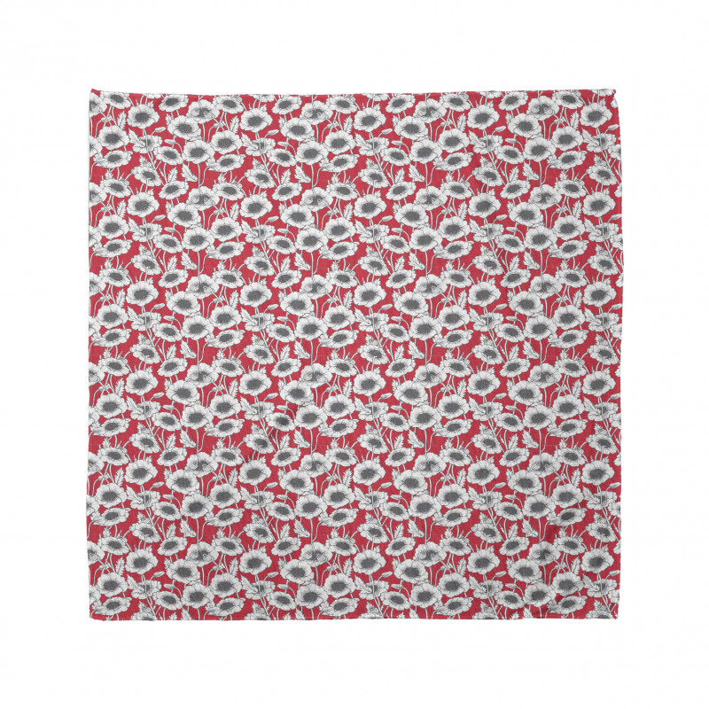 Spring Poppy Flowers Art Bandana