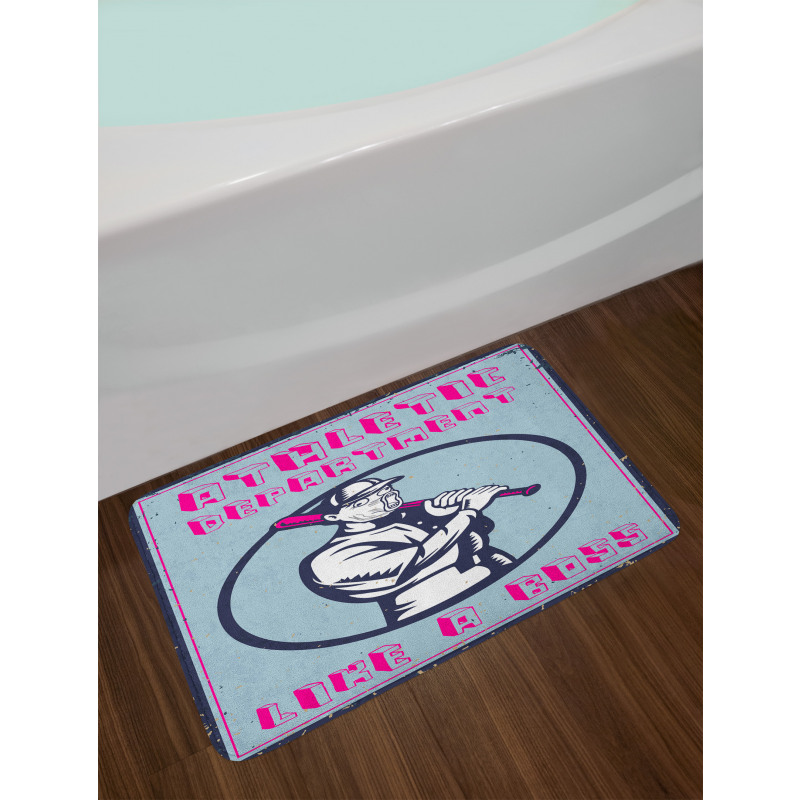 Retro Poster Art Like a Boss Bath Mat