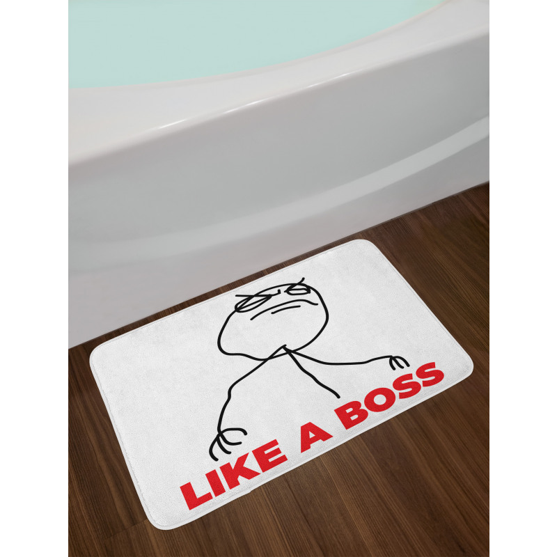 Cool Stickman and Like a Boss Bath Mat