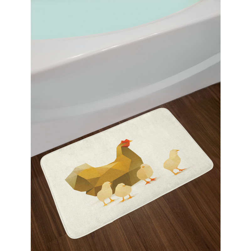 Polygonal Animal Art Bath Mat