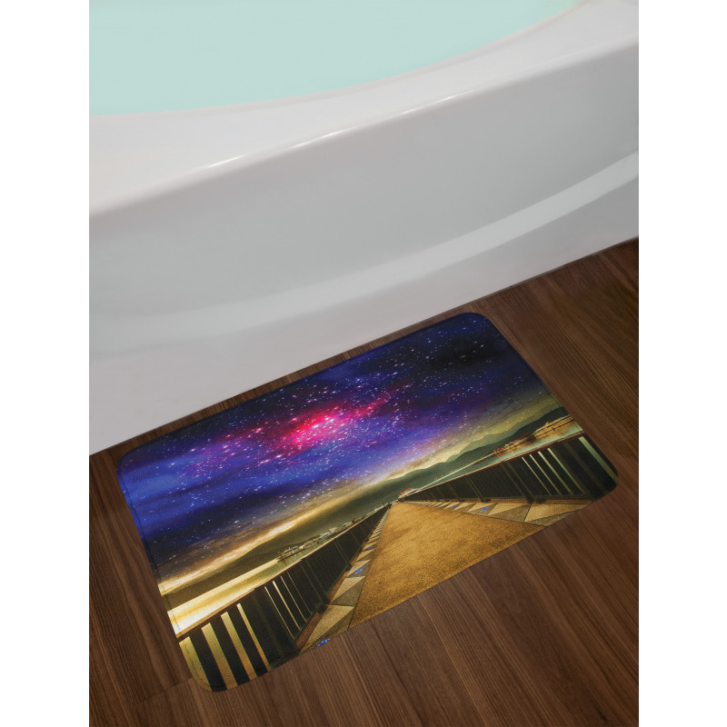 Galaxy Cosmos Bridge Bath Mat