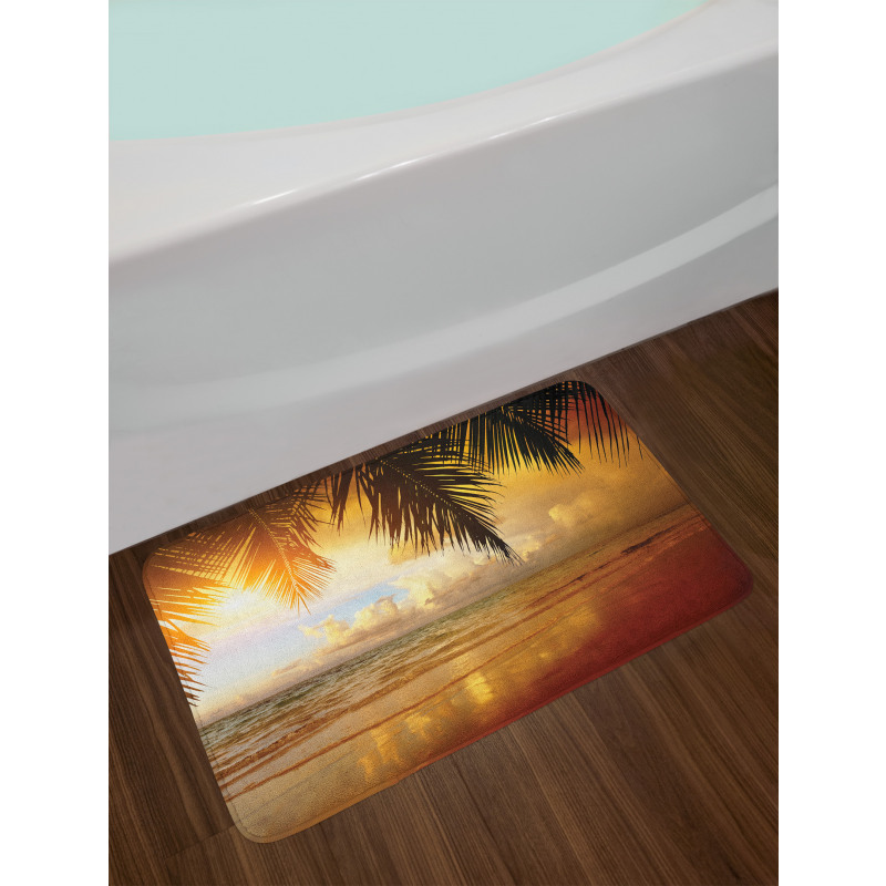 Sunset Caribbean Palms Bath Mat