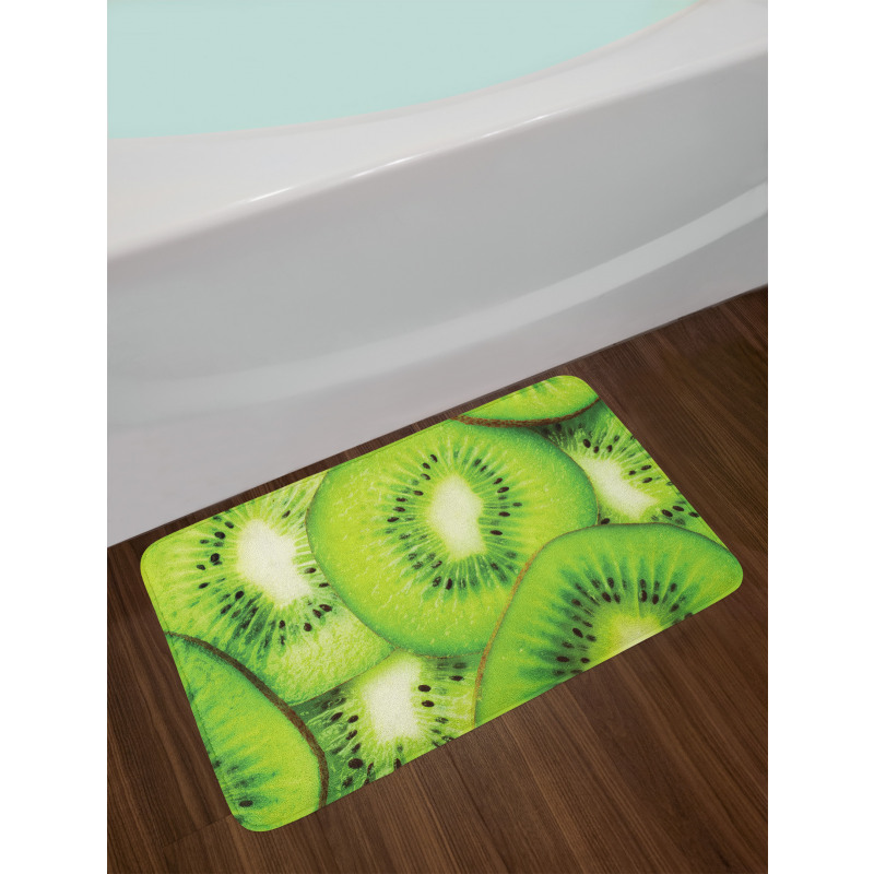 Macro Exotic Fruits Slices Bath Mat