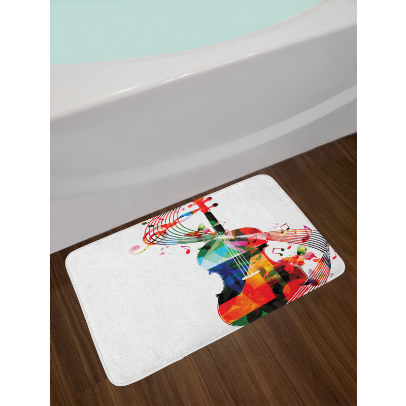 Cheerful String Instrument Bath Mat