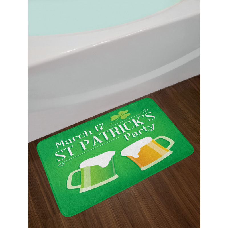 St. Patrick's Day Beers Bath Mat