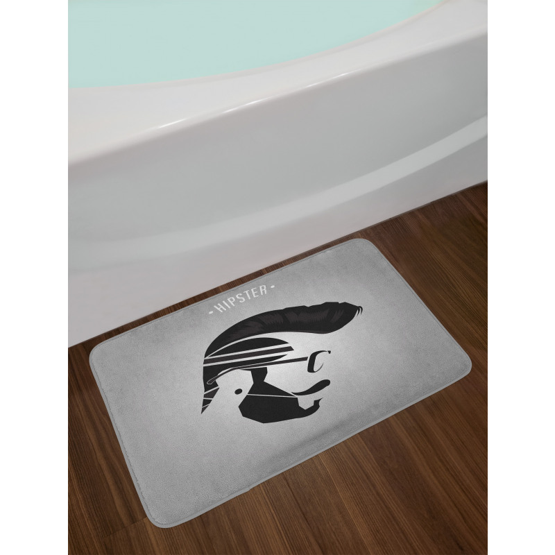 Male Hipster Art Bath Mat