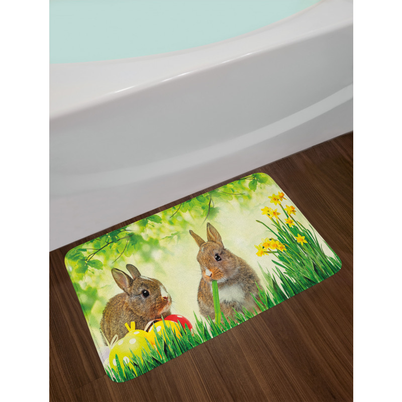 Easter Rabbits Bath Mat